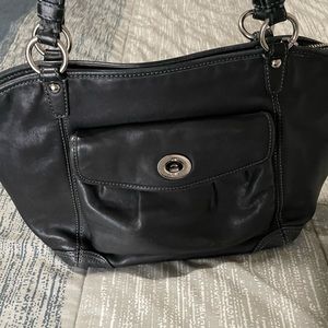 Vintage Coach purse black leather